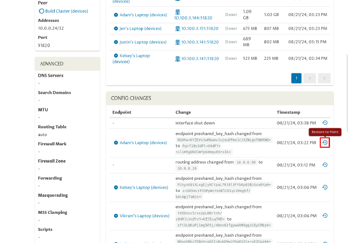 Config Changes