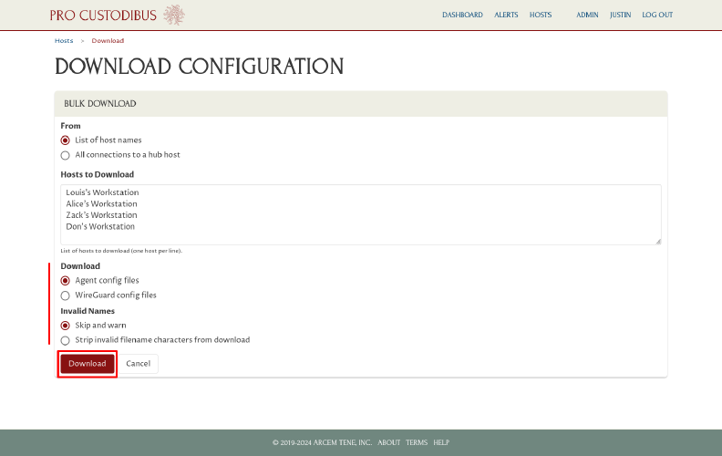 Download Configuration Page Part 2