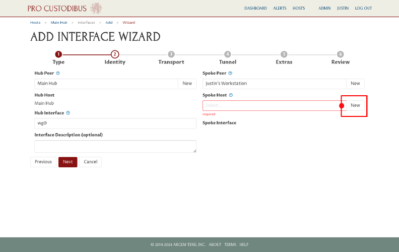 Connection Wizard Identity Page Part 3