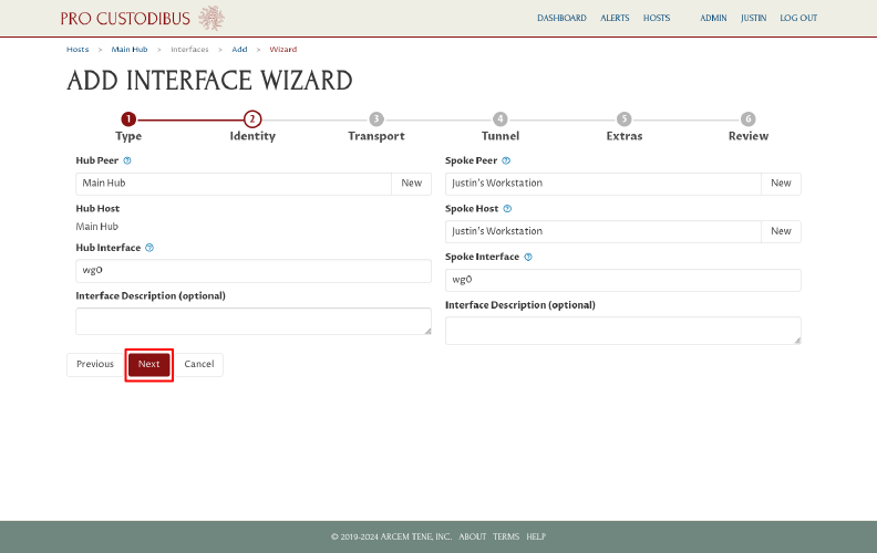 Connection Wizard Identity Page Part 4