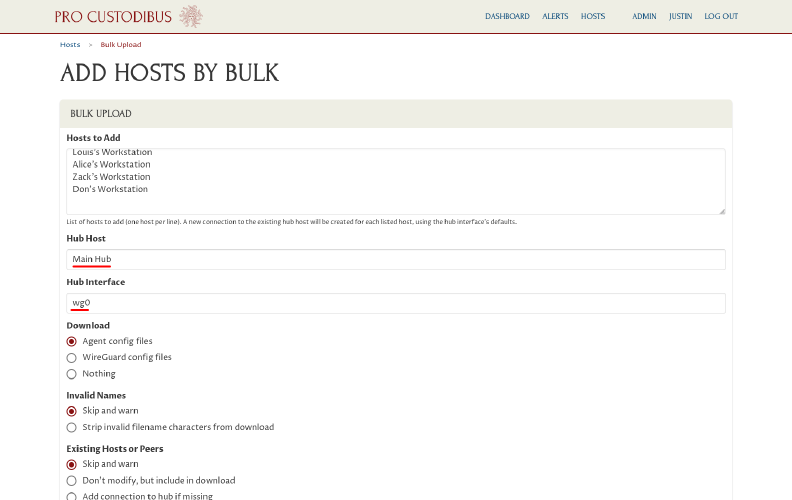 Add Hosts by Bulk Page Part 2