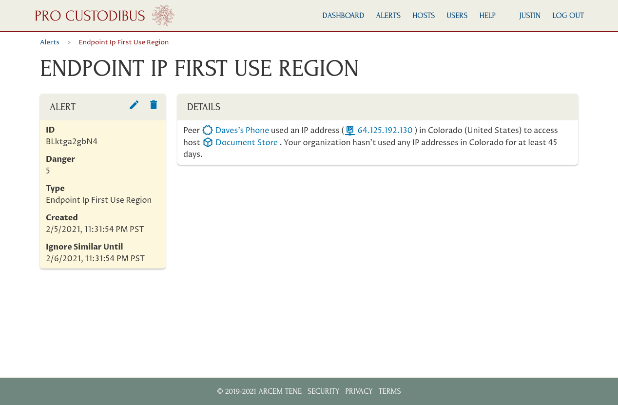 WireGuard Usage Alert for an IP Address